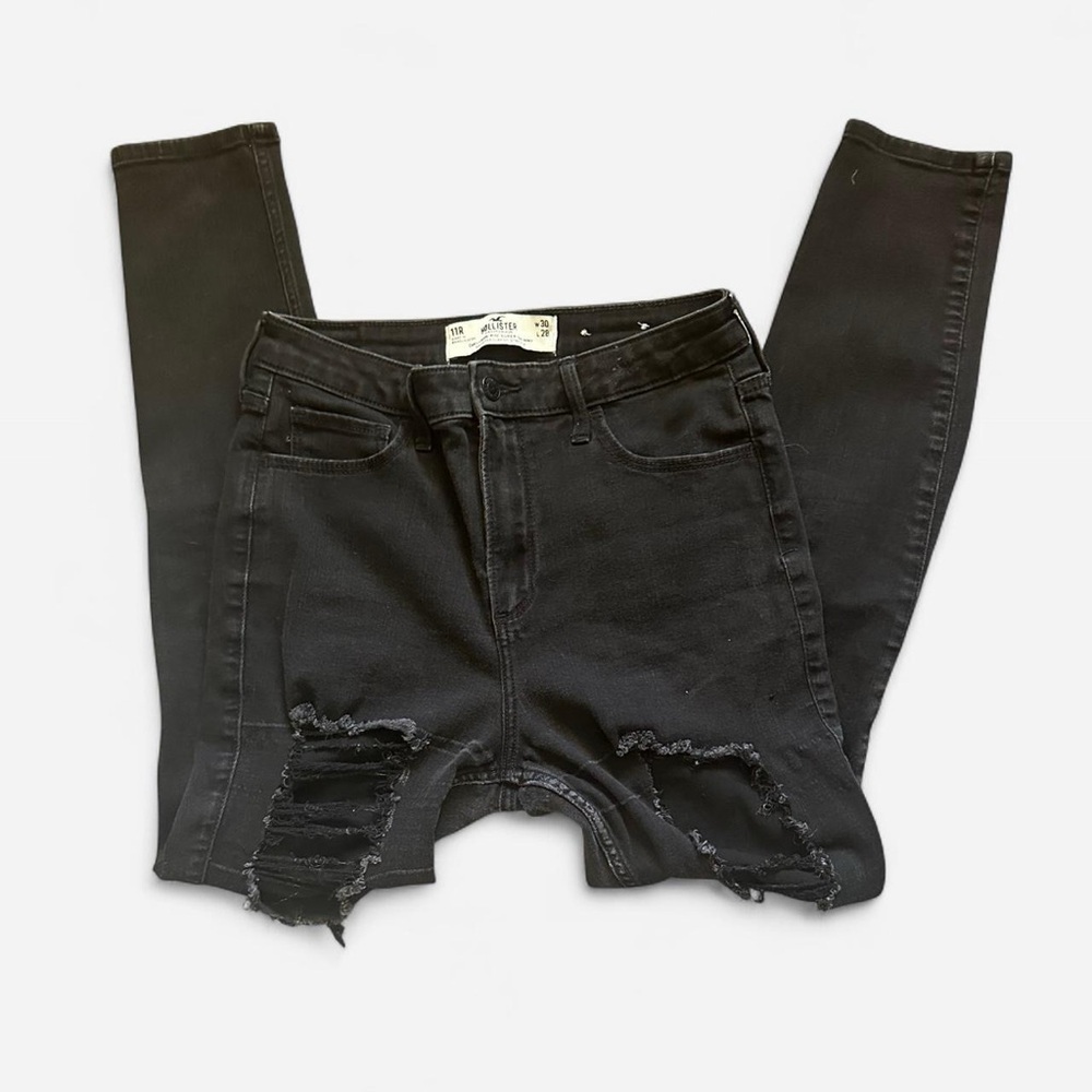 Hollister Black Distressed Skinny Jeans